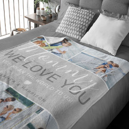 Mamma Fotokollage 'Vi älskar dig' Fleecefilt