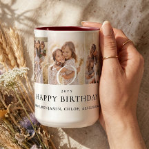 Mamma Fotosammanställning Lycklig Födelsedag Minne