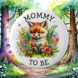 Mamma Fox Woodland Theter Baby Shower Knapp