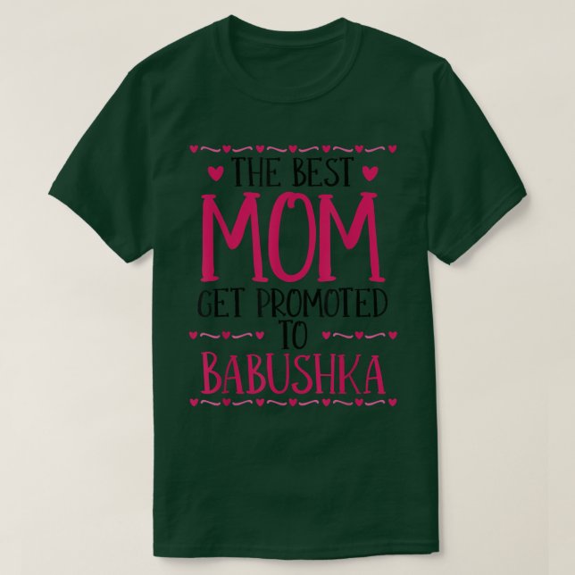 Mamma främjade Babushka Grandmor Mor Ryssland T Shirt (Design framsida)