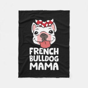 Mamma fransk bulldogg hund fransk bulldogg mamma fleecefilt