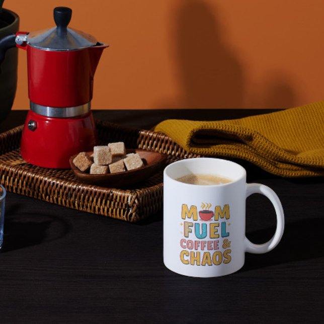 Mamma Fuel Coffee & Chaos - Funny Giftful Mamma Kaffemugg (Skapare uppladdad)