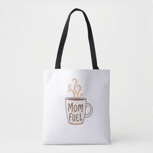 Mamma Fuel | Coffee Mamma Gift | Funny Mors dag Tygkasse (Framsida)