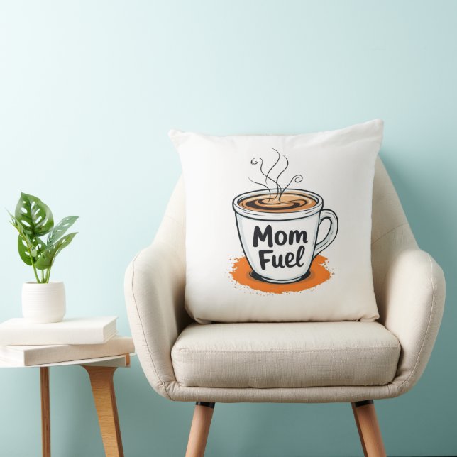 Mamma Fuel | Coffee Mammor Gift | Funny Mors dag Kudde (Stol)