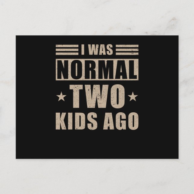 Mamma Funny som säger två barn Vykort (Framsida)