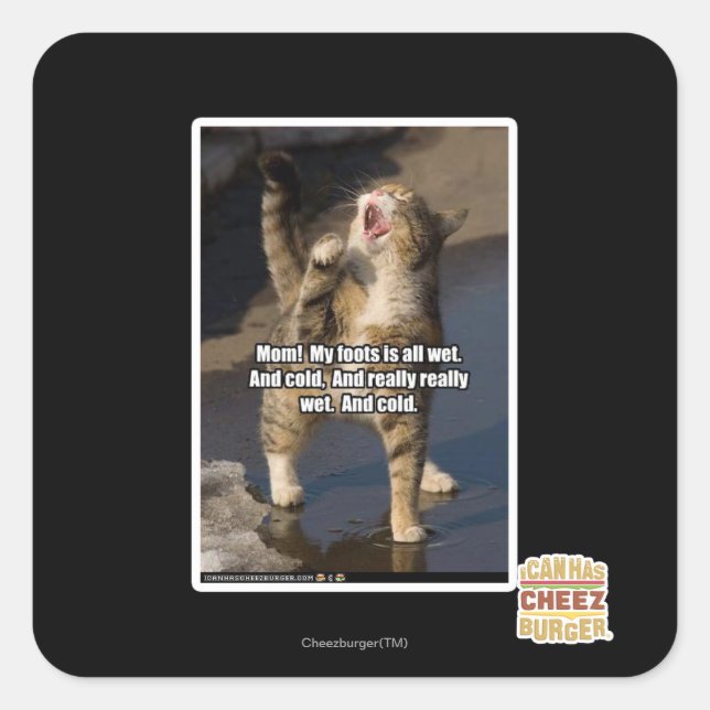 Mamma! Fyrkantigt Klistermärke (Framsida)