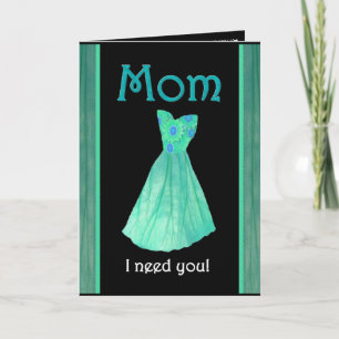 MAMMA - Gå ner i Aisle - Mint Grönt Gown Inbjudan