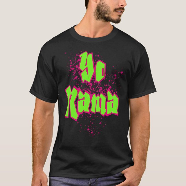Mamma! Gamle Skool Stil 90's Hip hop Party Tee (Framsida)