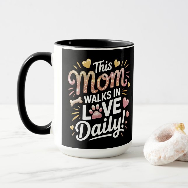 Mamma går i Kärlek Daily - Pet Mamma Life Mugg (Med munk)