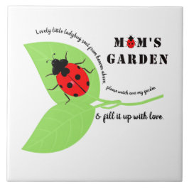 Mamma Garden Ladybug Large Ceramic Tile Kakelplatta