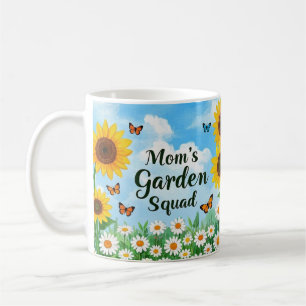 Mamma Garden Squad Sunblommor Daisy Butterflies Kaffemugg