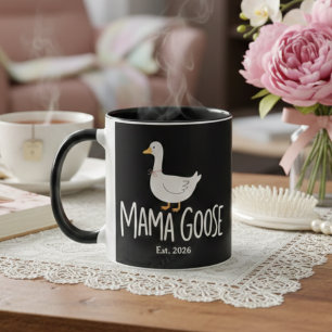 Mamma Gås Minimalistisk Söt Gås Moderskap Mugg