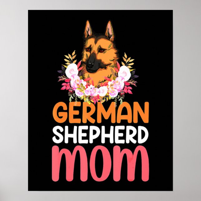 Mamma German shepard Shepherd Hund Poster (Framsidan)
