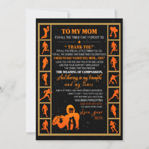 Mamma Gift Brev till min Mamma Kärlek från er so Julkort