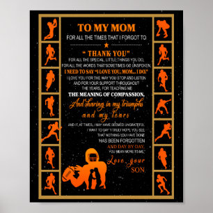 Mamma Gift Brev till min Mamma Kärlek från er so Poster