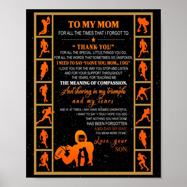 Mamma Gift | Brev till min Mamma Kärlek från er so Poster (Framsidan)