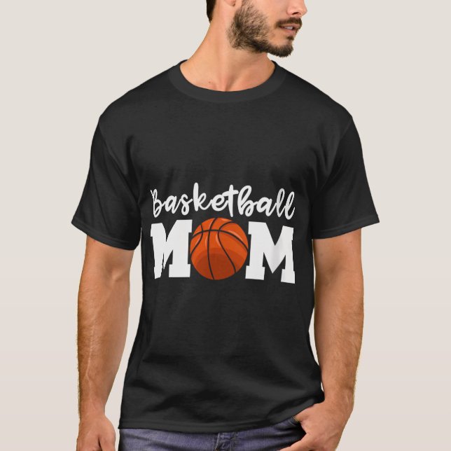 Mamma Gift för Womens Basketball Mamma Cute Player T Shirt (Framsida)