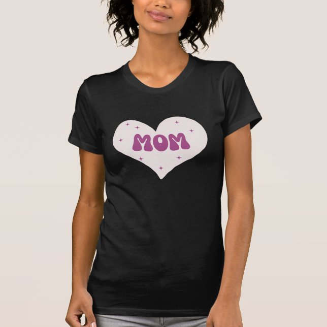 Mamma Gift Heart T Shirt (Framsida)