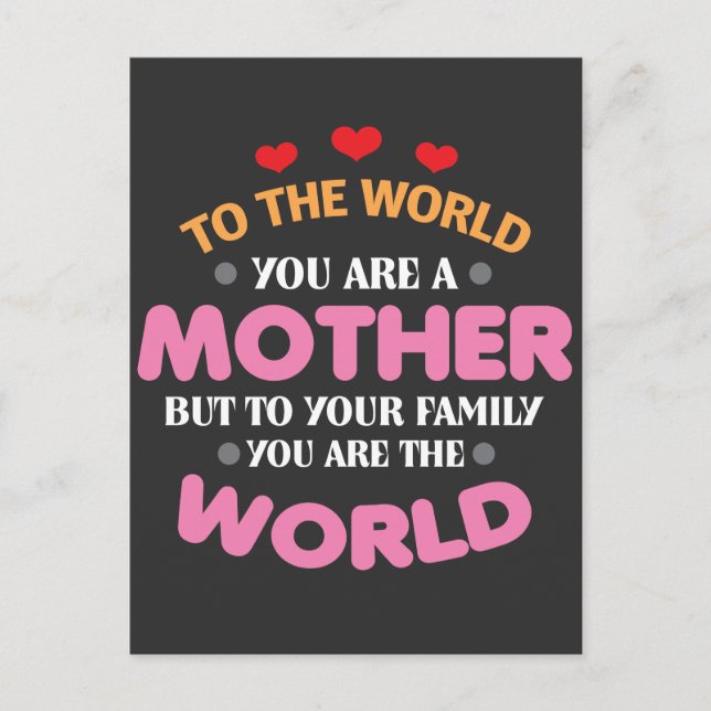 Mamma Gift Idea - Mors dag Mutti Kärlek Vykort (Framsida)