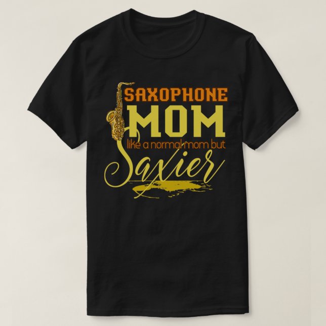 Mamma Gift Jazz Music Saxophone T Shirt (Design framsida)