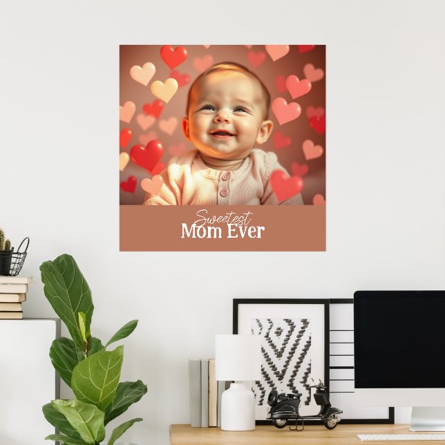 Mamma Gift Lägg till bild och text Poster (Hemmakontoret)