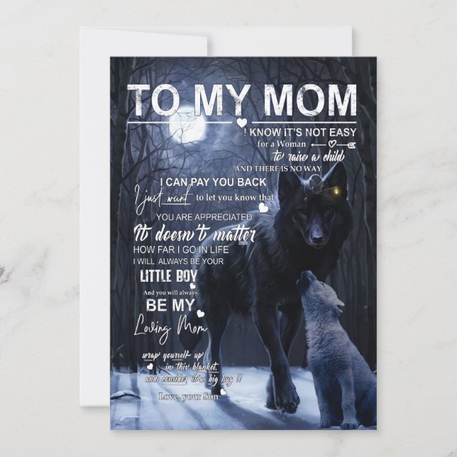 Mamma Gifts | Brev till min Mamma Kärlek från min  Julkort (Framsida)