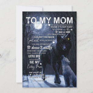 Mamma Gifts Brev till min Mamma Kärlek från min Julkort