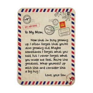 Mamma Gifts Brev till min Mamma Kärlek från min Magnet
