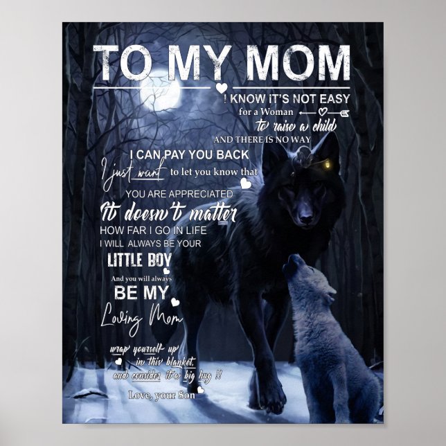 Mamma Gifts | Brev till min Mamma Kärlek från min  Poster (Framsidan)
