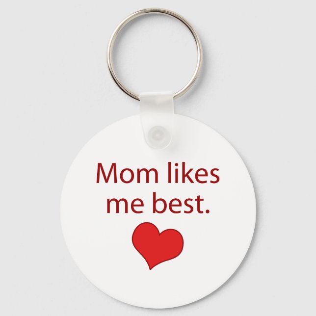 Mamma gillar mig bäst nyckelring (Framsida)