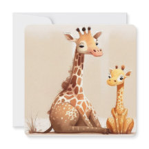 Mamma Giraffe med Baby