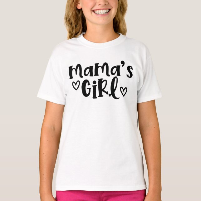 Mamma Girl Coordinating Mamma och Me Mors dag T Shirt (Framsida)