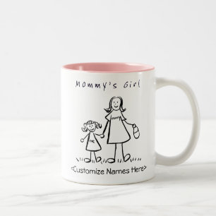Mamma Girl - Mor & DDotter Anpassningsbar Mugg
