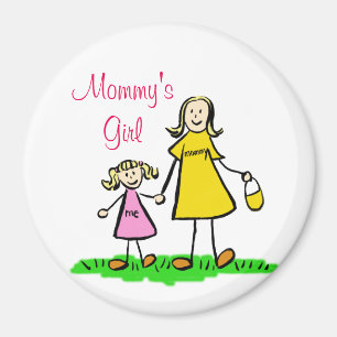 Mamma Girl Personlig Family Art Magnet