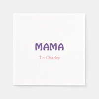 Mamma glad mors retro lila lägg till namn text vin