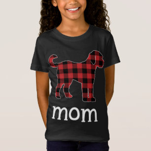 Mamma Goldendoodle Red Plade Julmatchning Fami T Shirt