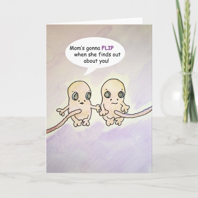 "Mamma Gonna Flip" Fetus Humor Card Kort (Framsida)
