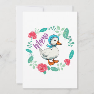 Mamma Goose and Flowers for Mor's Day Inbjudningar