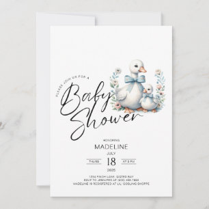 Mamma Goose and Gosling Baby Shower Inbjudningar