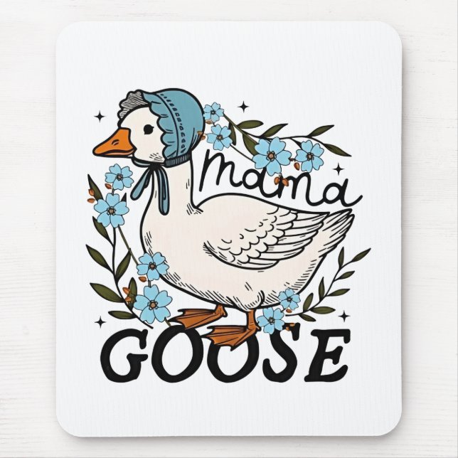 Mamma Goose Fånig Goose Mors dag Musmatta (Framsidan)