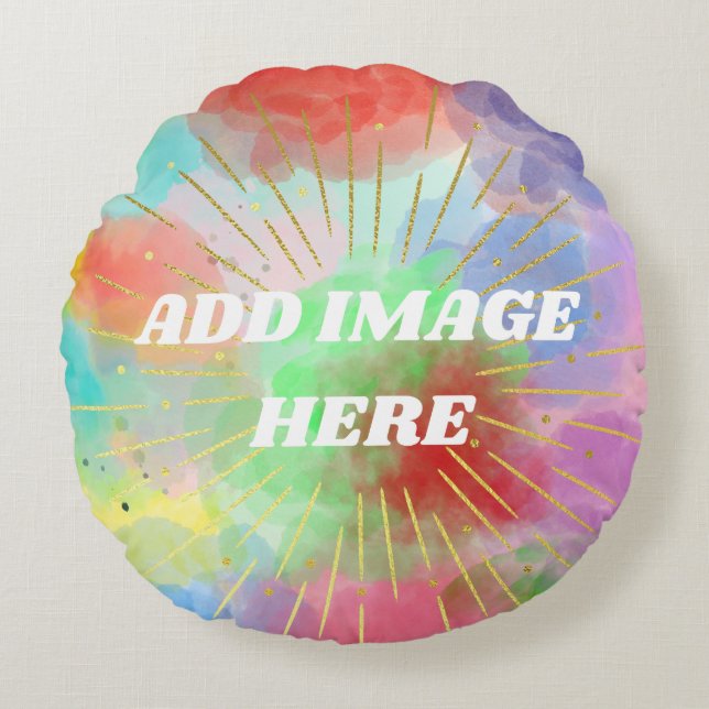 Mamma Grandma Colorful Coola Summer Clouds Waterco Rund Kudde (Framsidan)