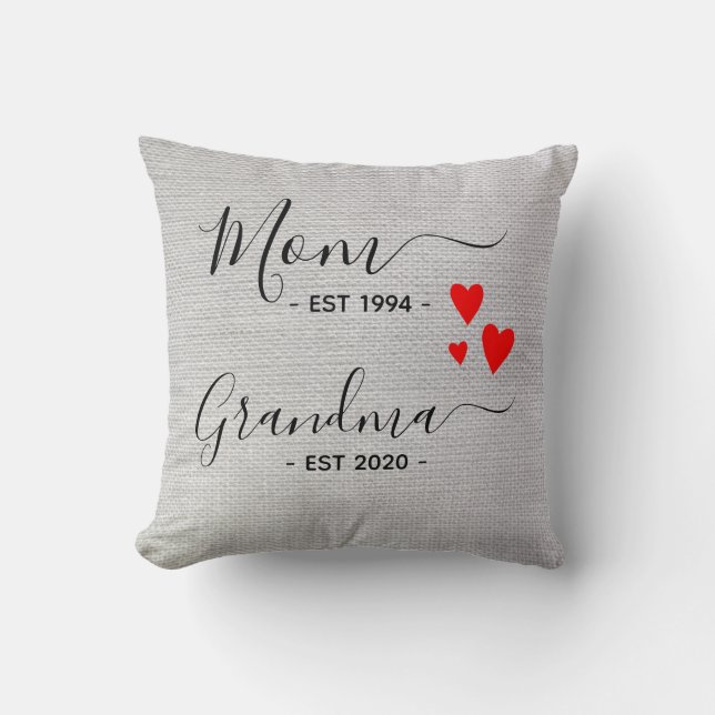 Mamma Grandma-etablerad Gravid Nya mormor Kudde (Framsida)