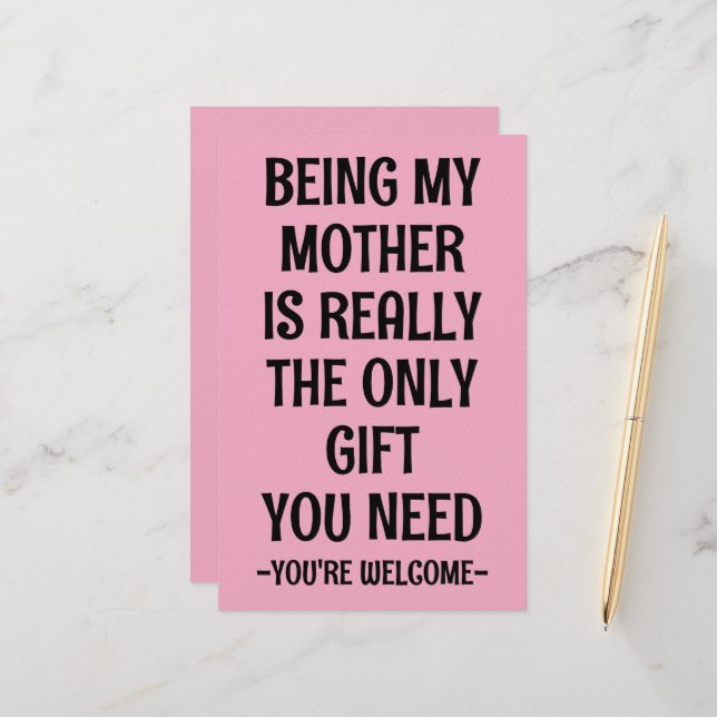 Mamma & Grandma, Sweet Mors dag Card Gift Idea Brevpapper (Fram/Back In Situ)