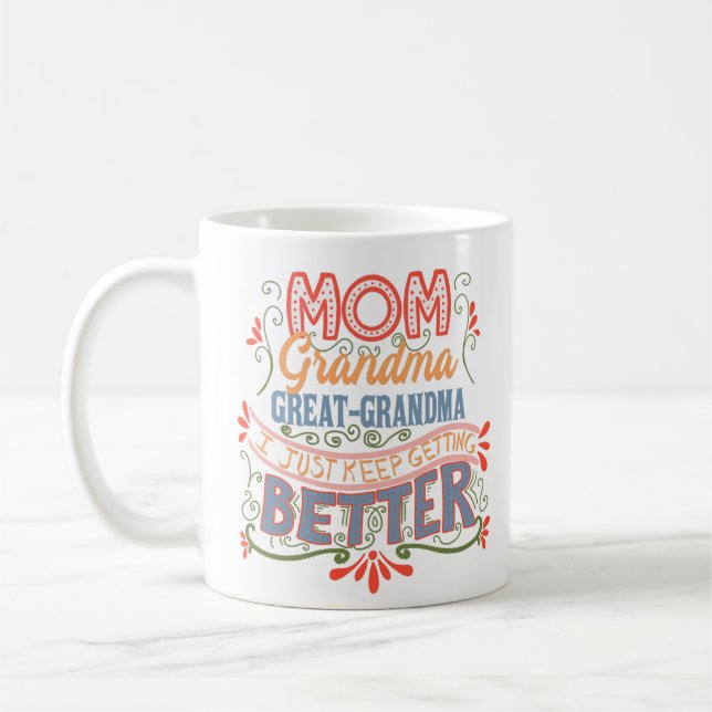 Mamma Grandma Underbar-Grandma I Behålla att bli b Kaffemugg (Vänster)