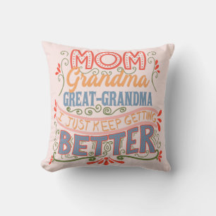 Mamma Grandma Underbar-Grandma I Behålla att bli b Kudde