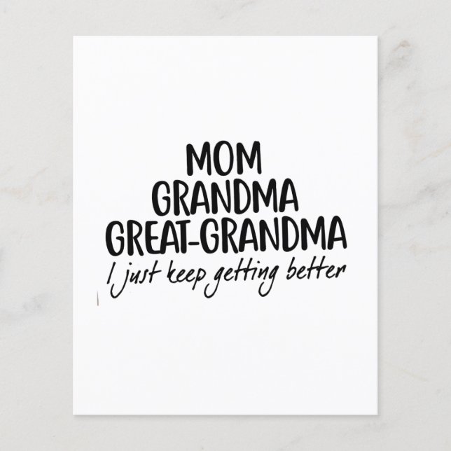 Mamma Grandma Underbar-Grandma Mors dag Flygblad (Framsidan)