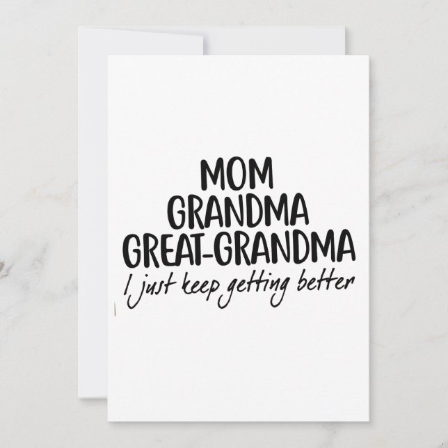 Mamma Grandma Underbar-Grandma Mors dag Inbjudningar (Framsida)