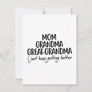 Mamma Grandma Underbar-Grandma Mors dag Inbjudningar