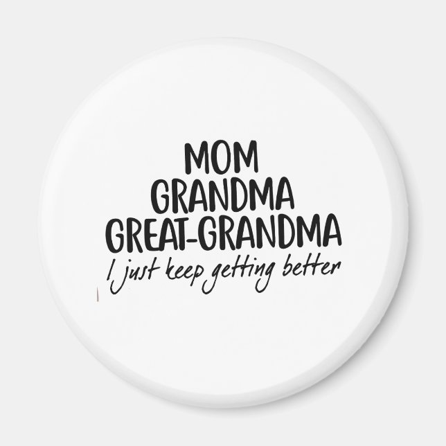Mamma Grandma Underbar-Grandma Mors dag Magnet (Framsidan)