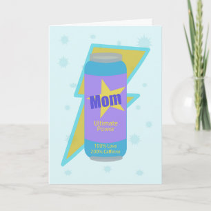 Mamma Grattis på födelsedagen Energigivande Kraft Kort